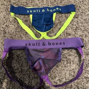 Men's Blue and Purple Underwear Set